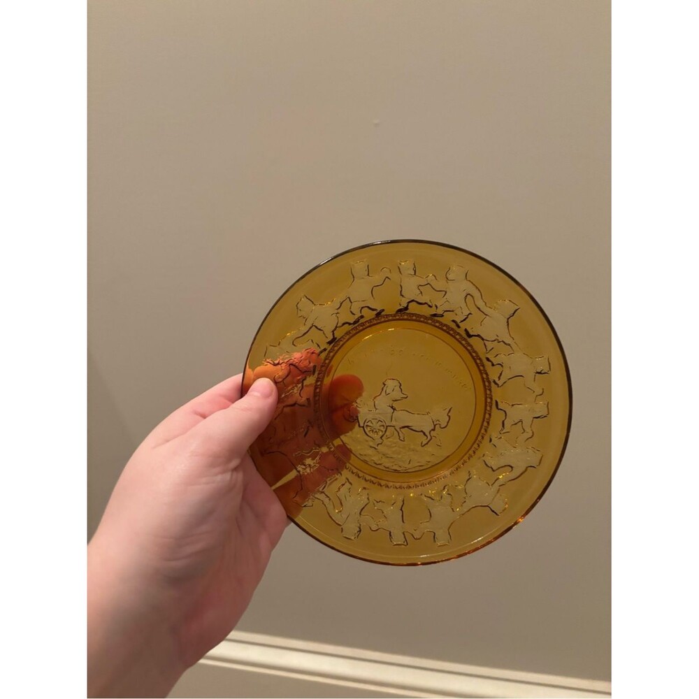 Tiara Exclusive Vintage Indiana Glass Nursery rhyme plate